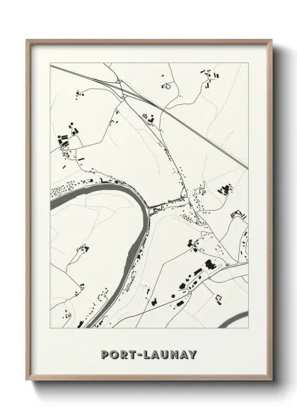 Une affiche de carte sur Port-Launay