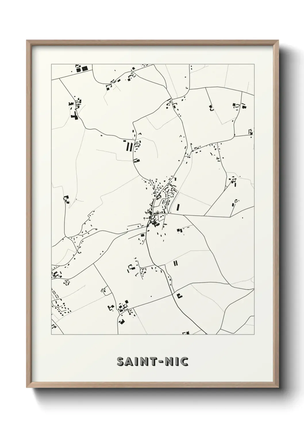 Un poster carte Saint-Nic