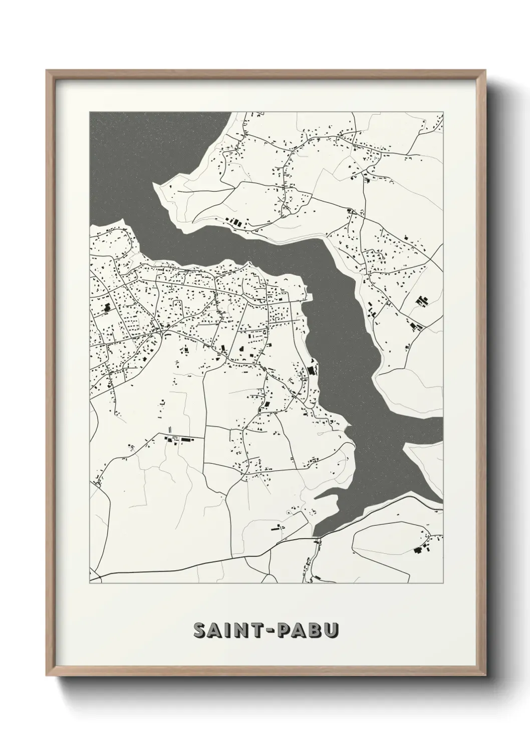 Un poster carte Saint-Pabu