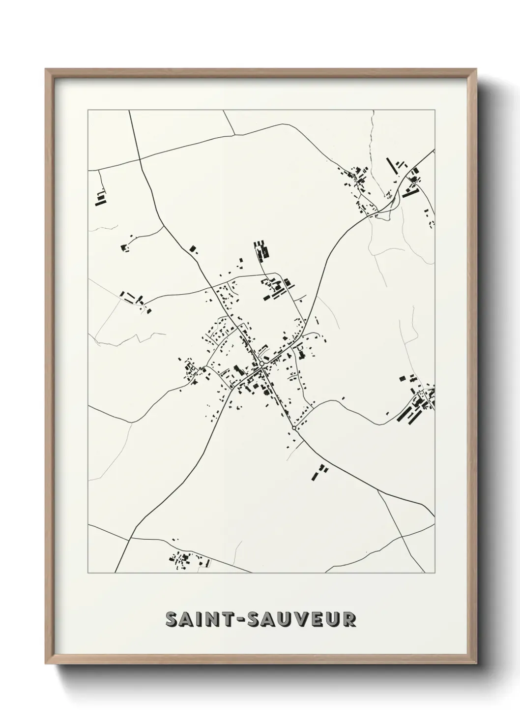 Un poster carte Saint-Sauveur