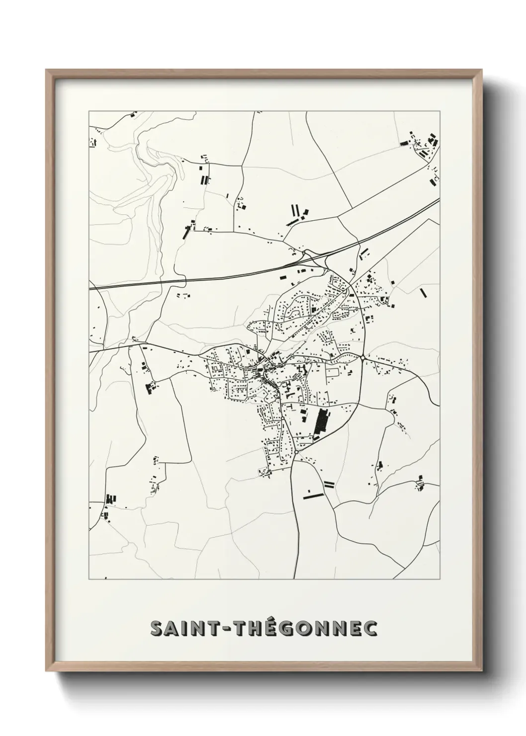 Un poster carte Saint-Thégonnec