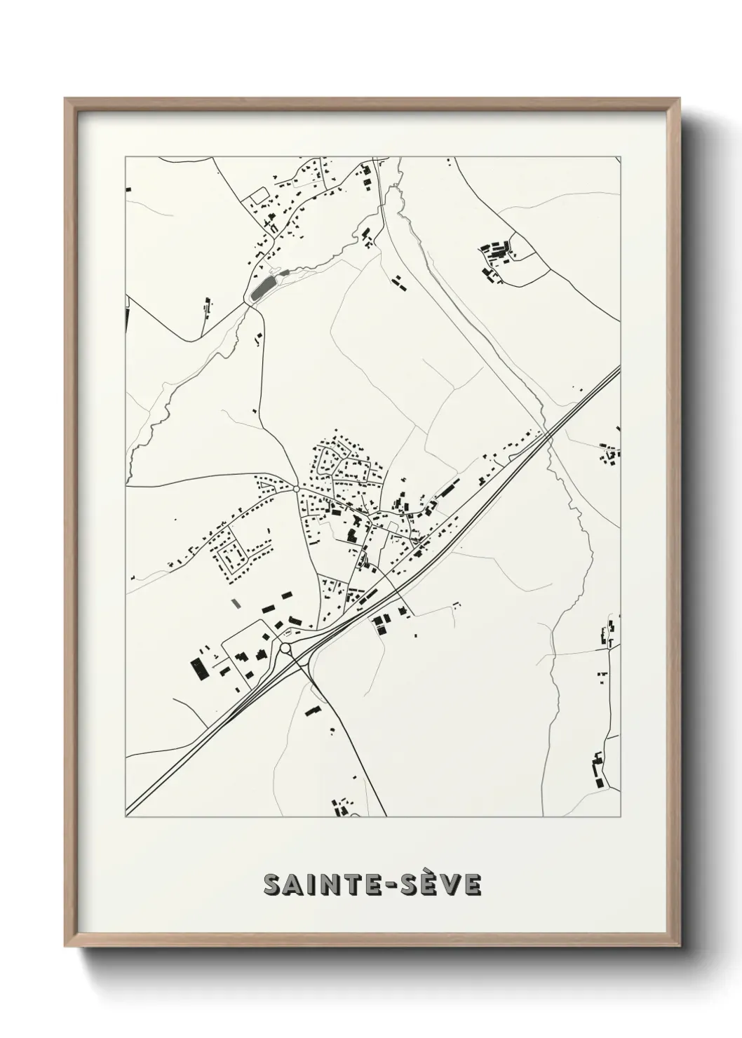 Un poster carte Sainte-Sève