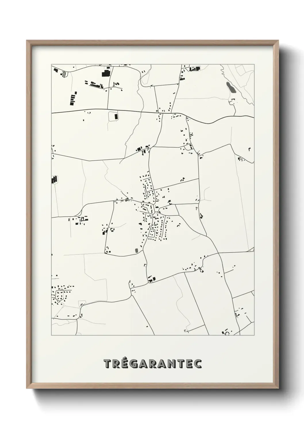 Un poster carte Trégarantec