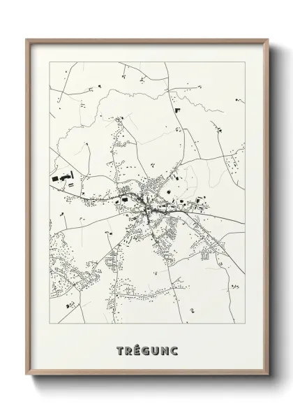 Une affiche de carte sur Trégunc