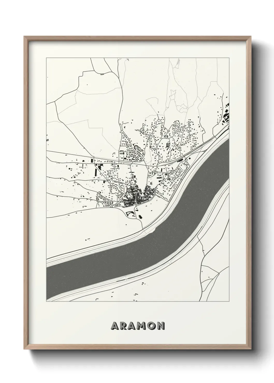 Un poster carte Aramon