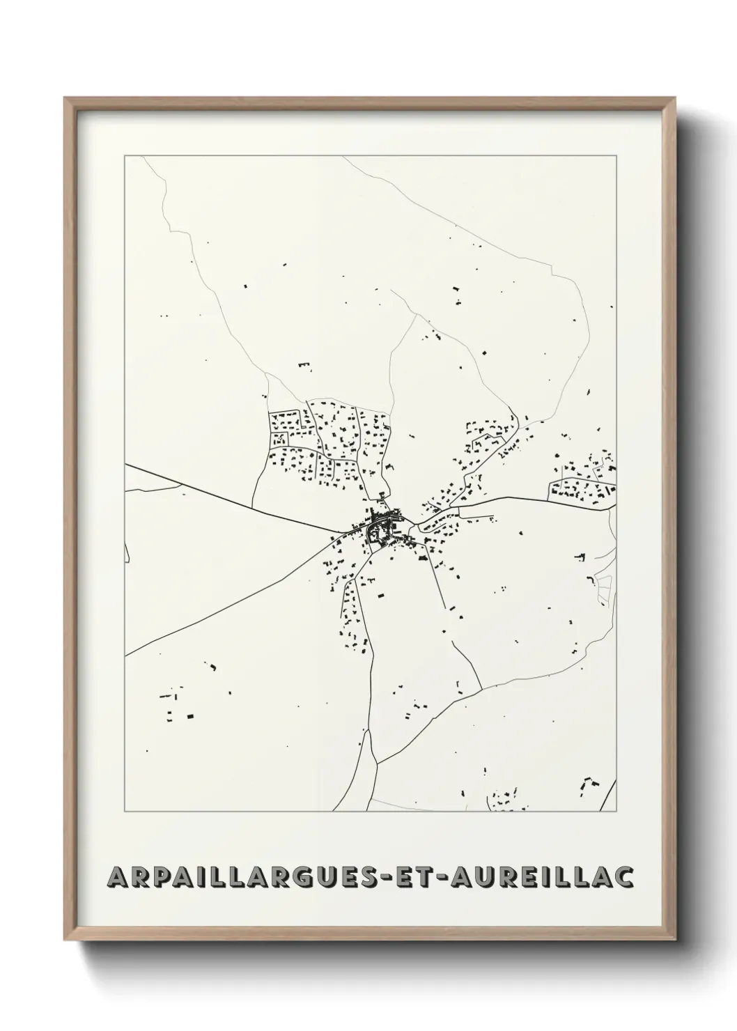 Un poster carte Arpaillargues-et-Aureillac
