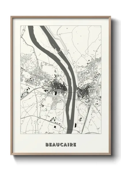 Une affiche de carte sur Beaucaire