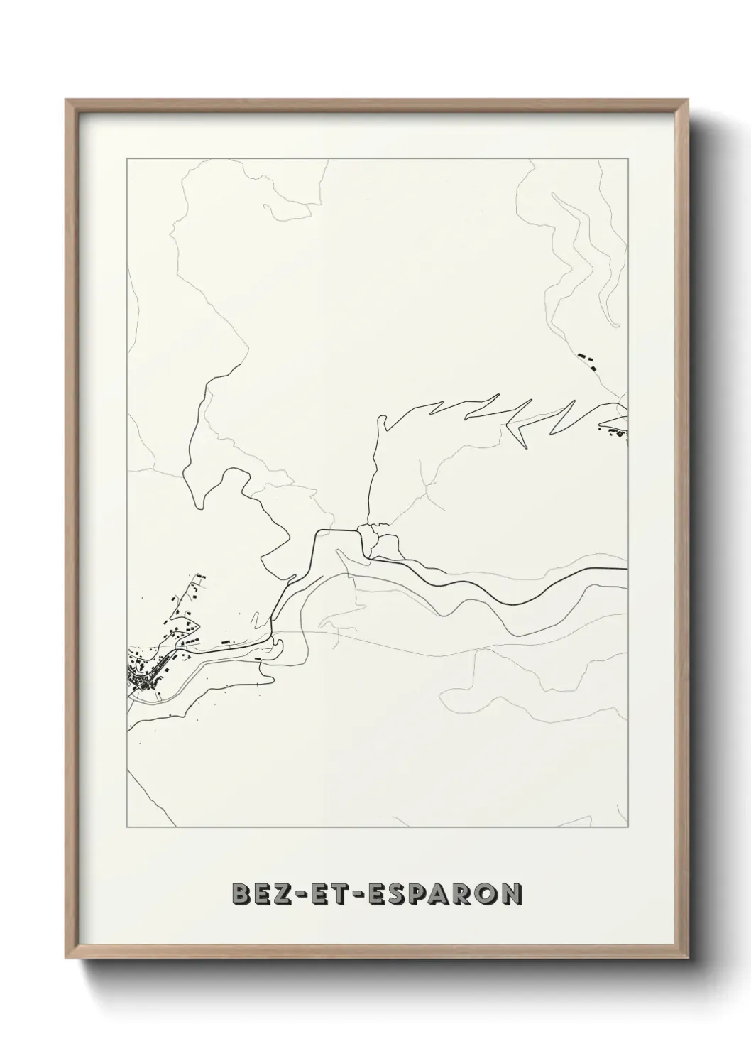Un poster carte Bez-et-Esparon