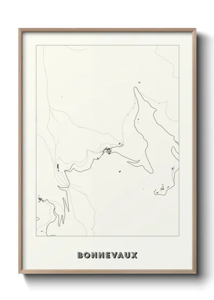 Une affiche de carte sur Bonnevaux