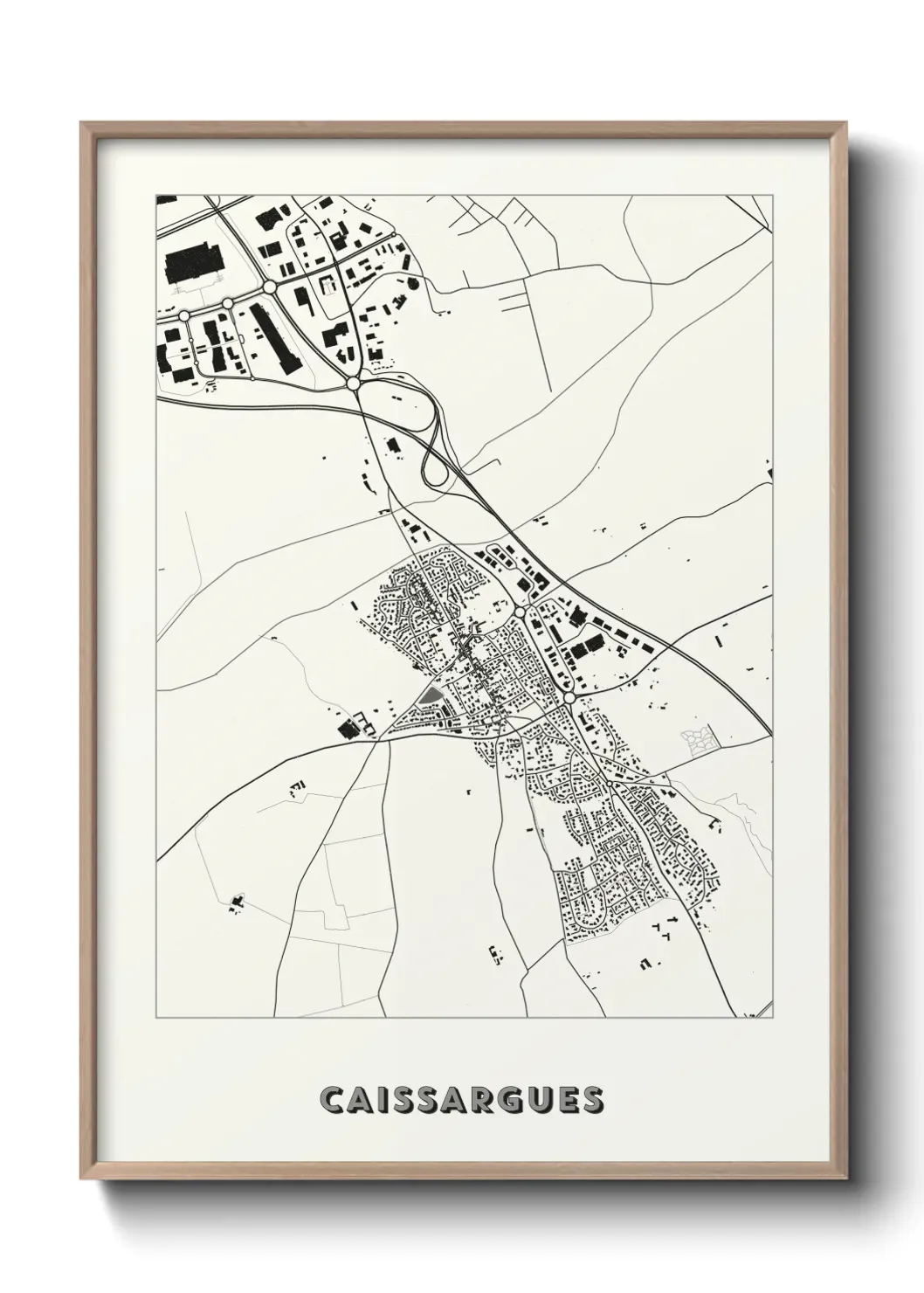 Un poster carte Caissargues