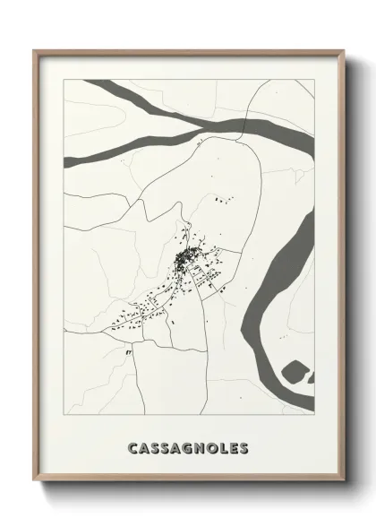 Une affiche de carte sur Cassagnoles