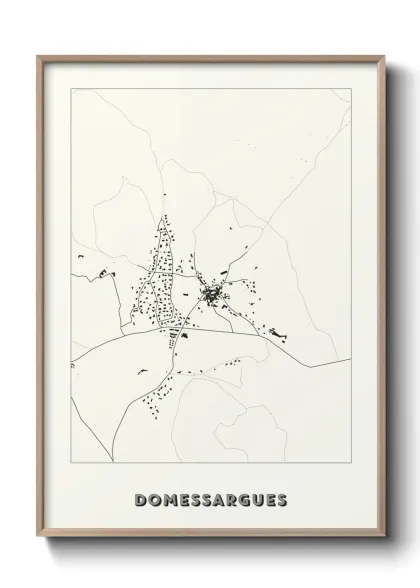 Une affiche de carte sur Domessargues
