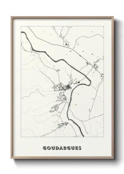 Une affiche de carte sur Goudargues