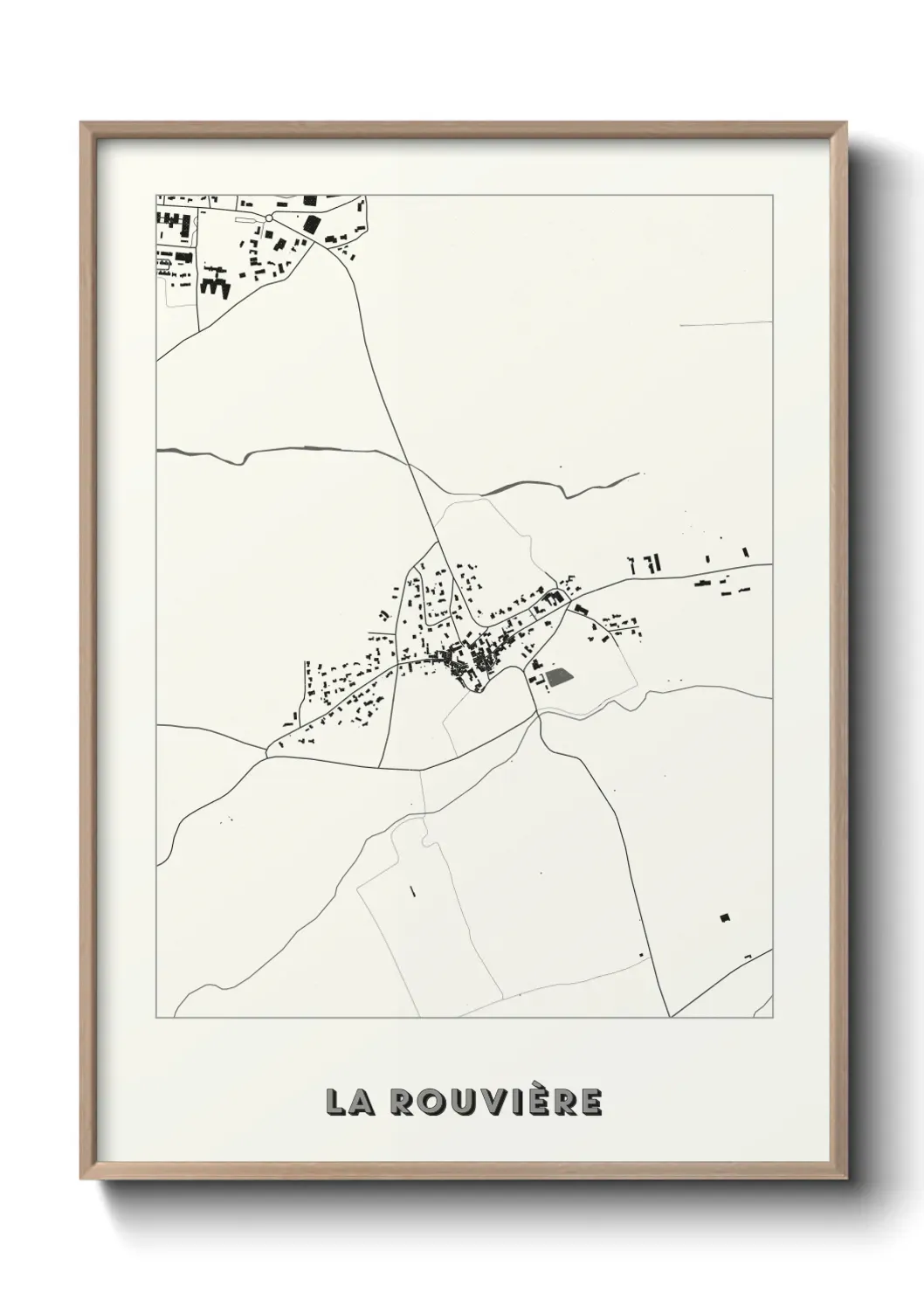 Un poster carte La Rouvière
