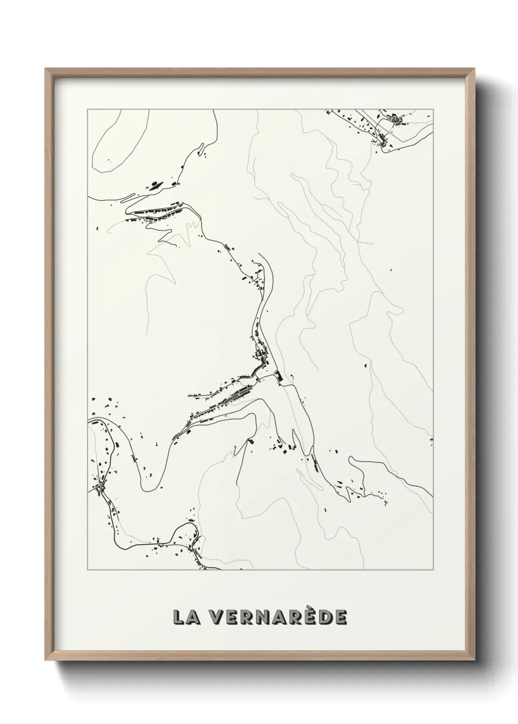 Un poster carte La Vernarède