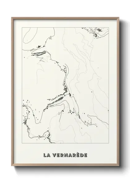 Une affiche de carte sur La Vernarède