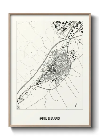 Une affiche de carte sur Milhaud