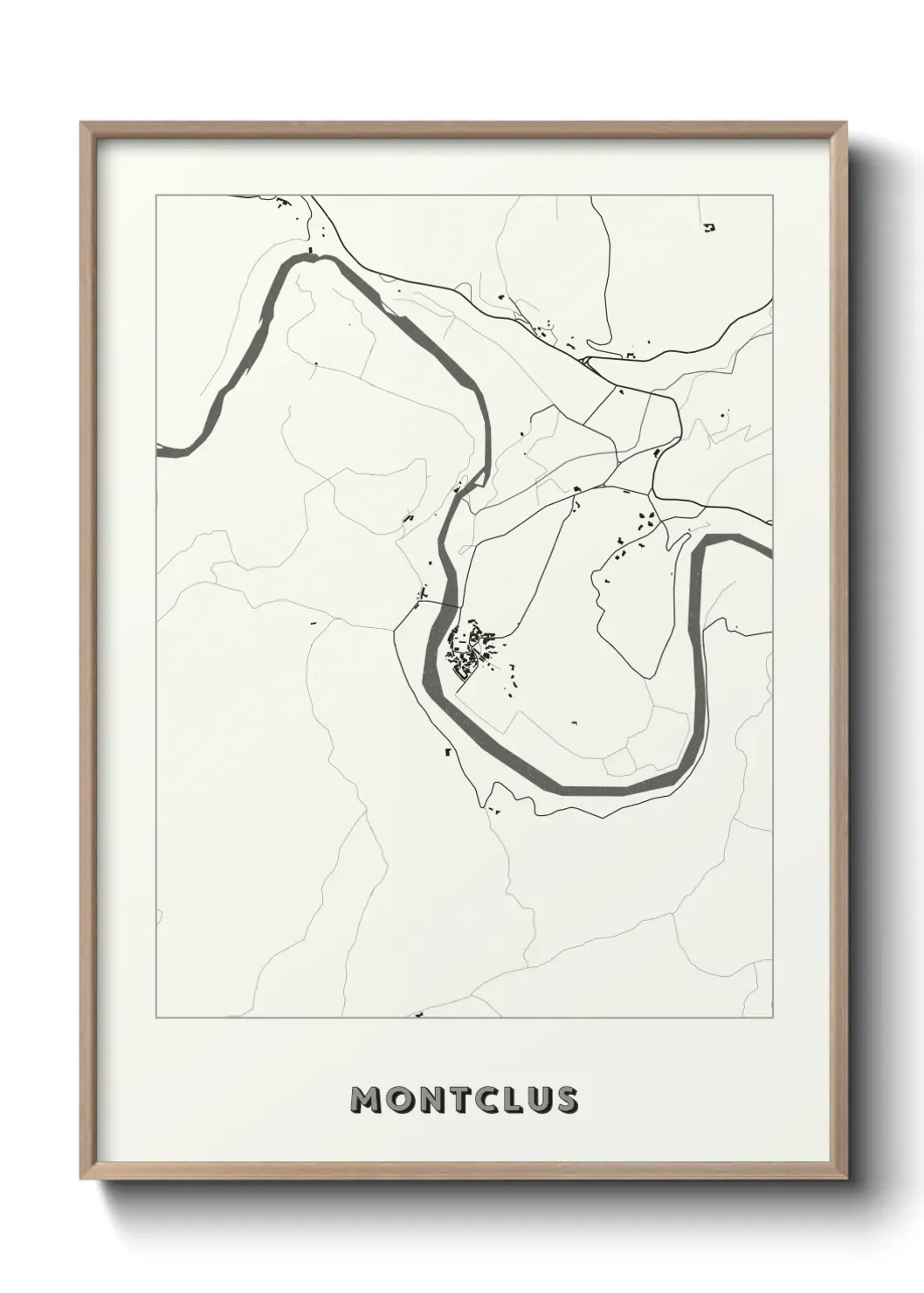 Un poster carte Montclus