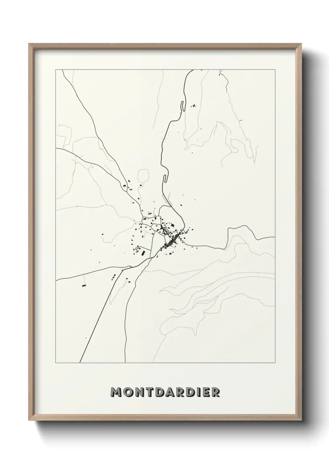 Un poster carte Montdardier