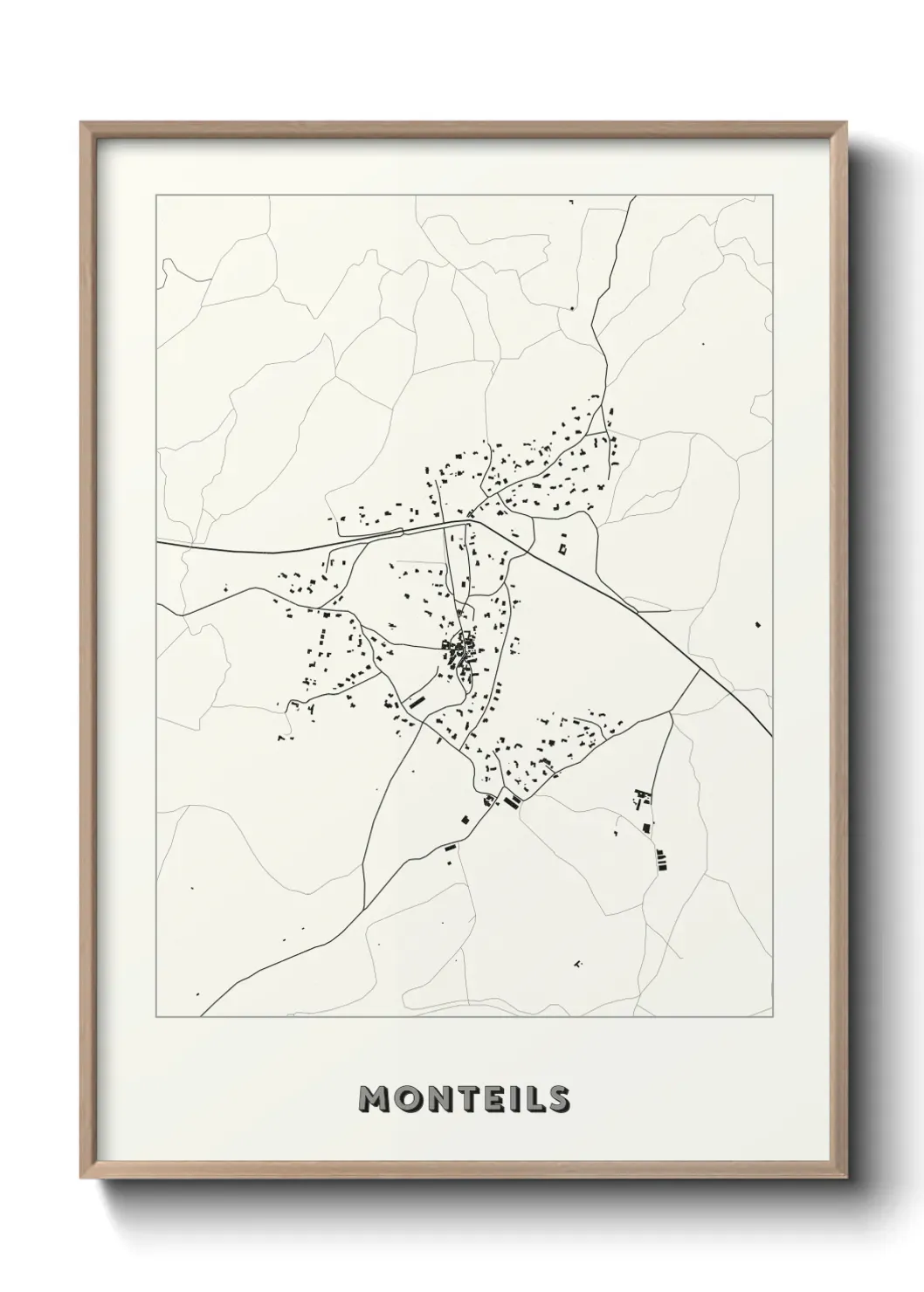 Un poster carte Monteils