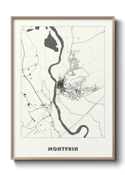Une affiche de carte sur Montfrin