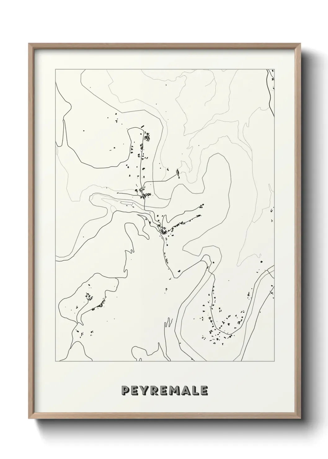 Un poster carte Peyremale