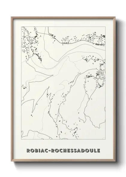 Une affiche de carte sur Robiac-Rochessadoule