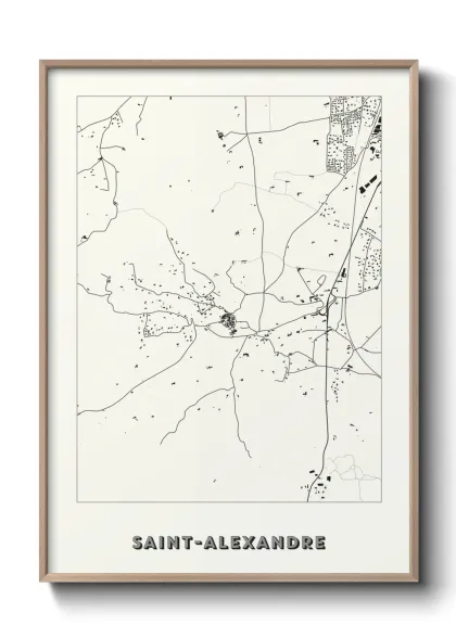 Une affiche de carte sur Saint-Alexandre
