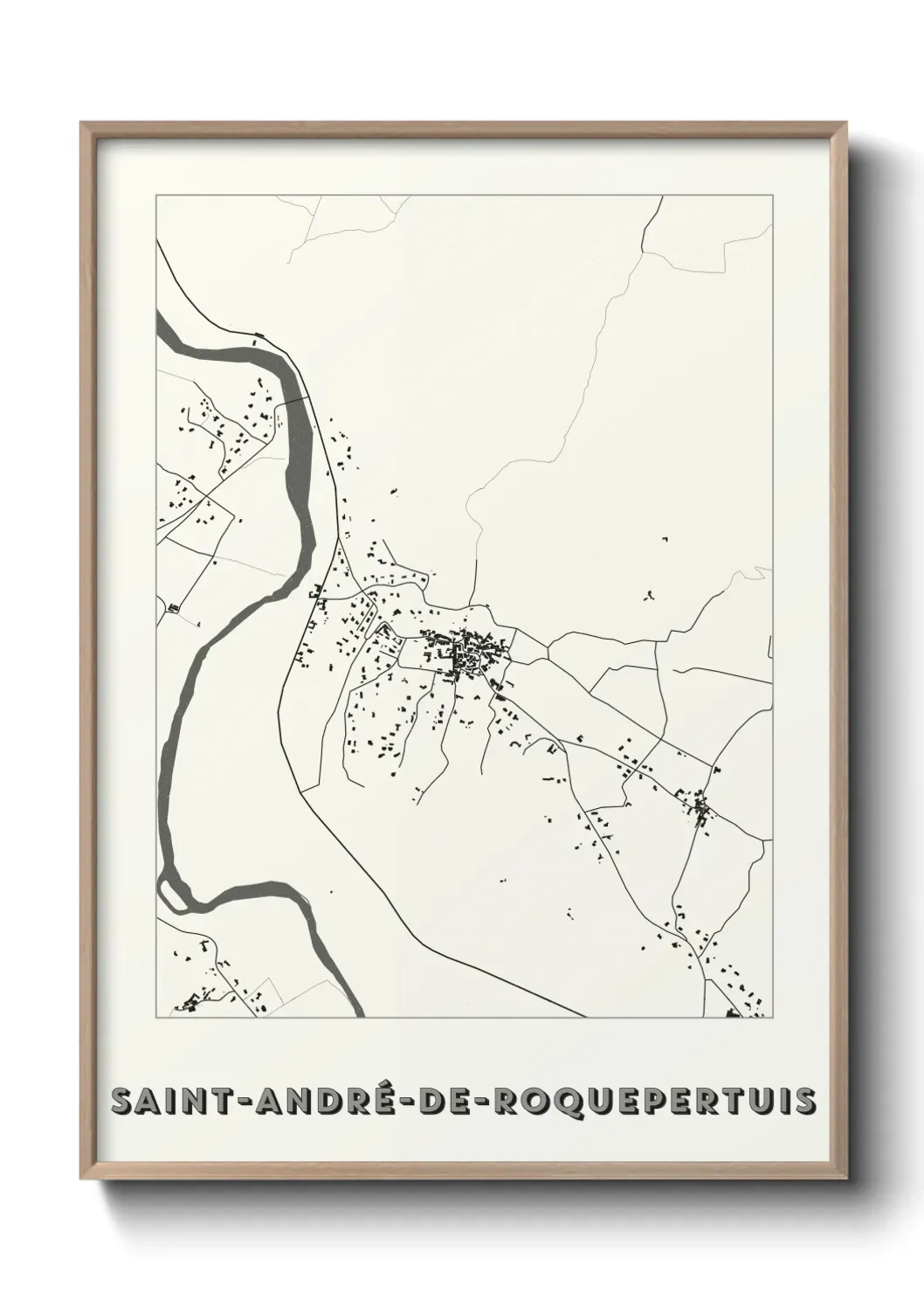 Un poster carte Saint-André-de-Roquepertuis