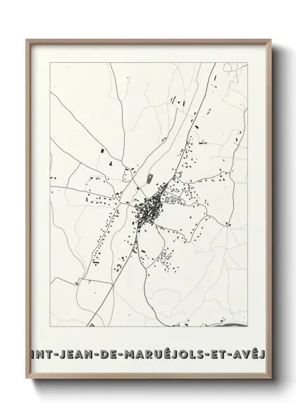 Une affiche de carte sur Saint-Jean-de-Maruéjols-et-Avéjan