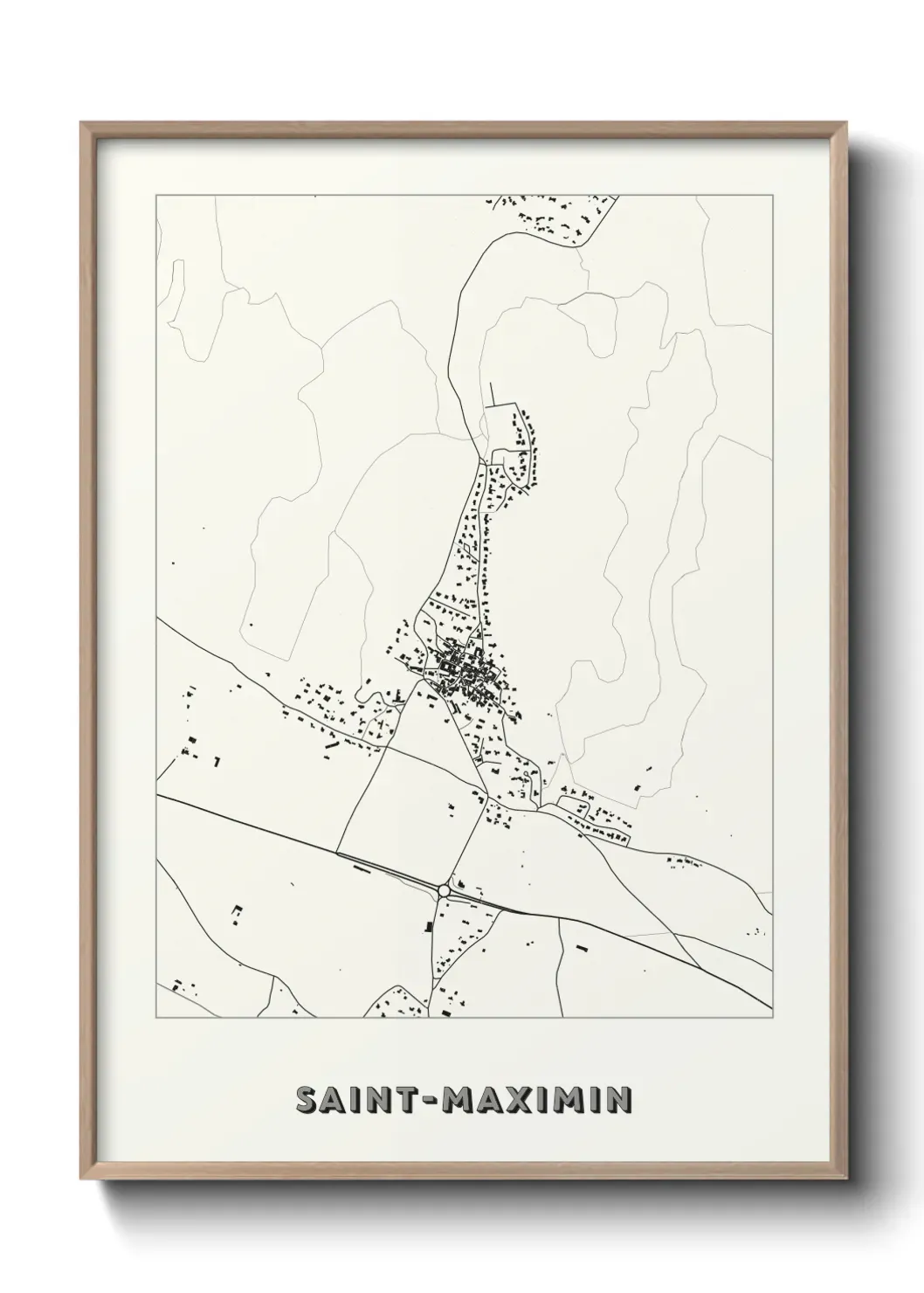 Un poster carte Saint-Maximin