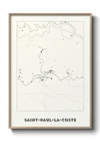 Une affiche de carte sur Saint-Paul-la-Coste