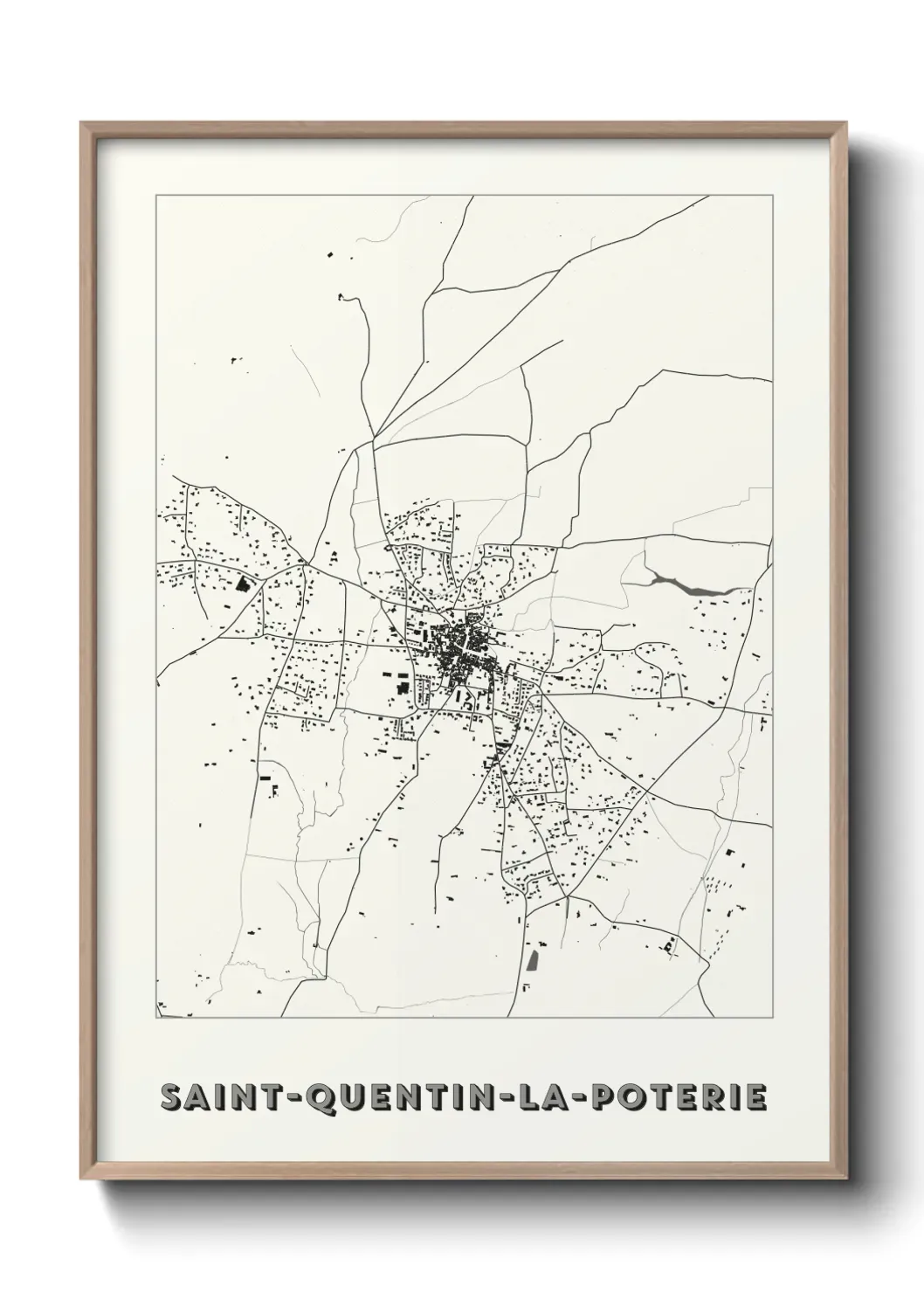 Un poster carte Saint-Quentin-la-Poterie