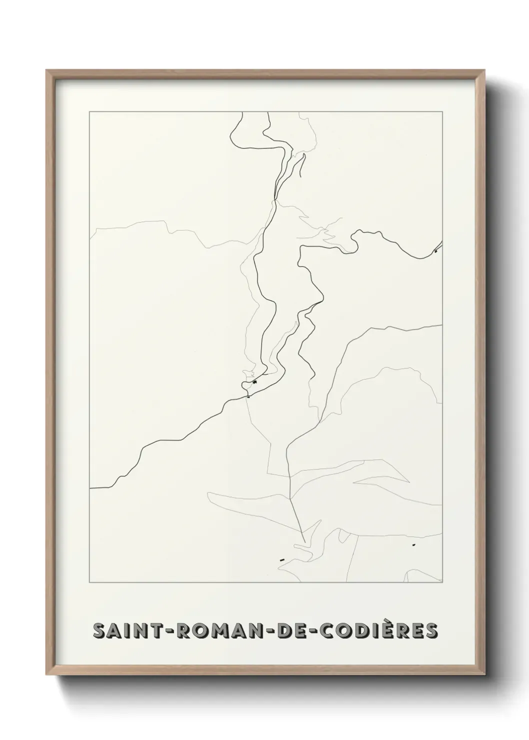 Un poster carte Saint-Roman-de-Codières