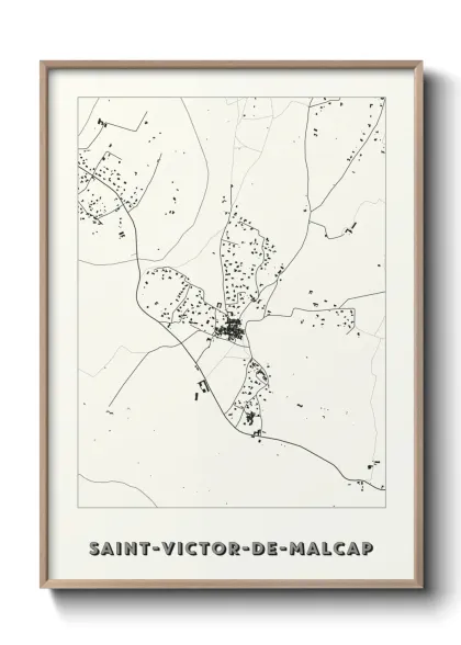 Une affiche de carte sur Saint-Victor-de-Malcap