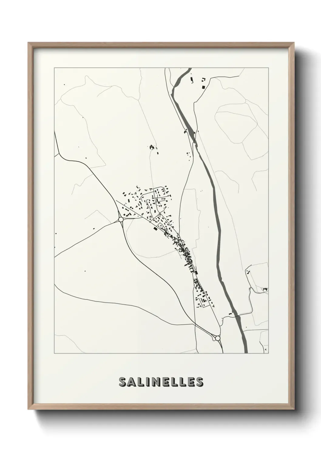 Un poster carte Salinelles