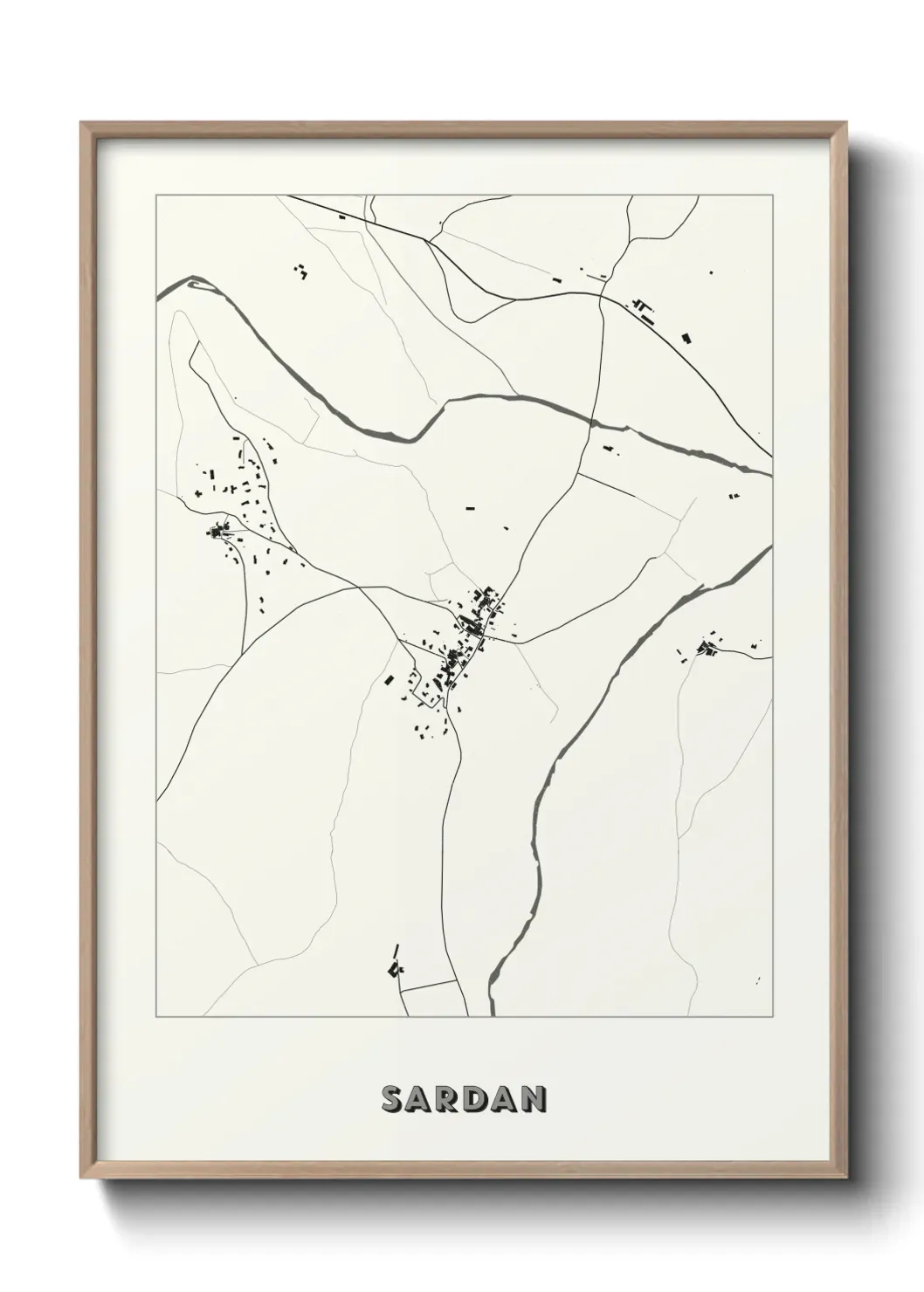 Un poster carte Sardan