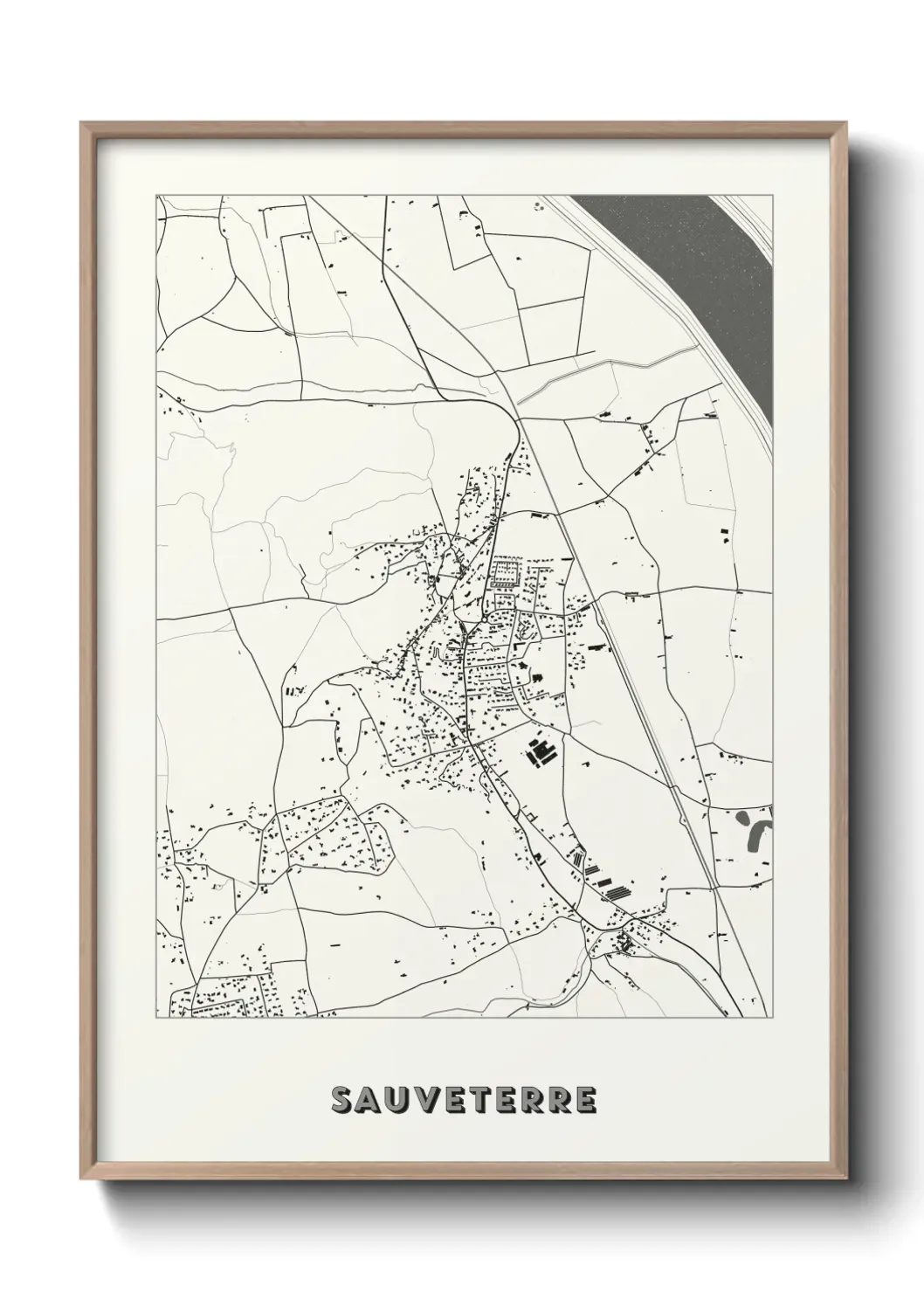 Un poster carte Sauveterre