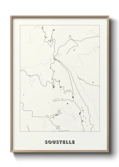 Une affiche de carte sur Soustelle