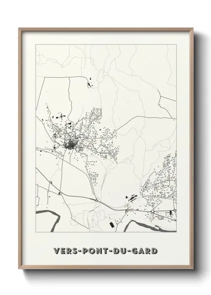 Une affiche de carte sur Vers-Pont-du-Gard