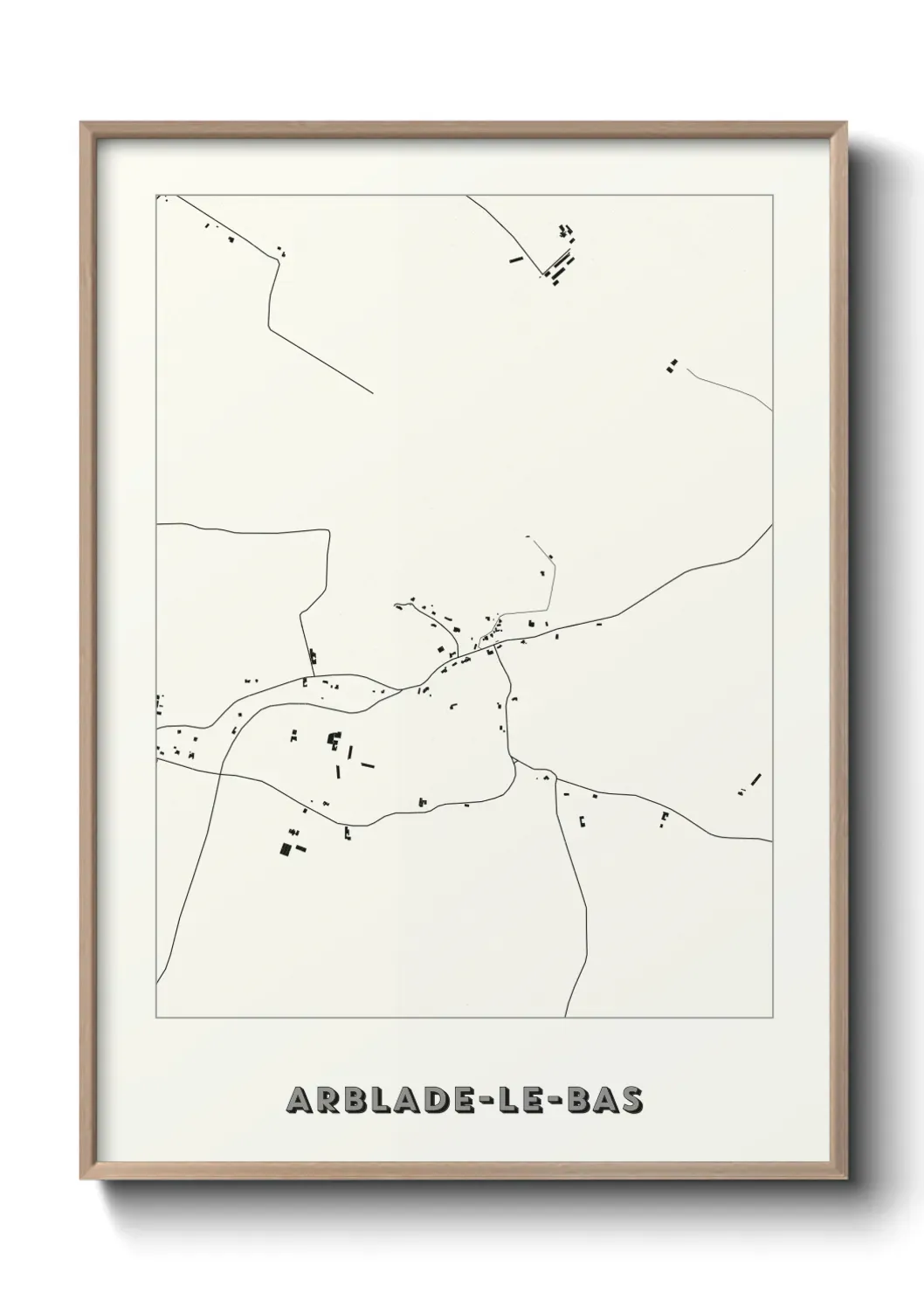 Un poster carte Arblade-le-Bas
