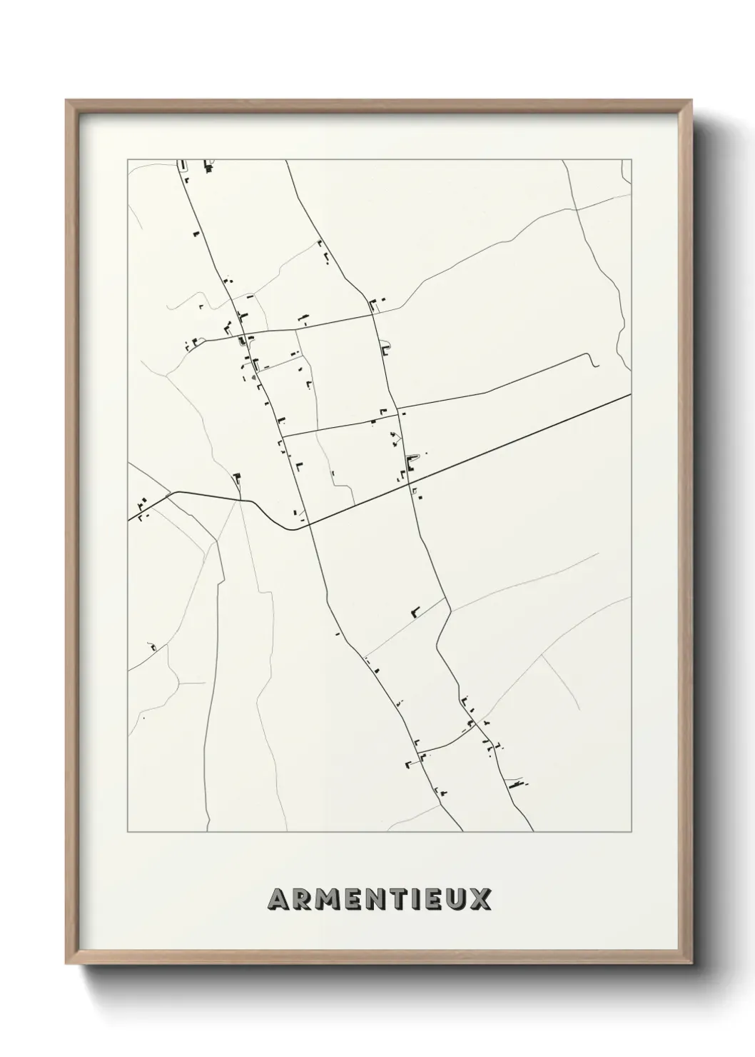 Un poster carte Armentieux