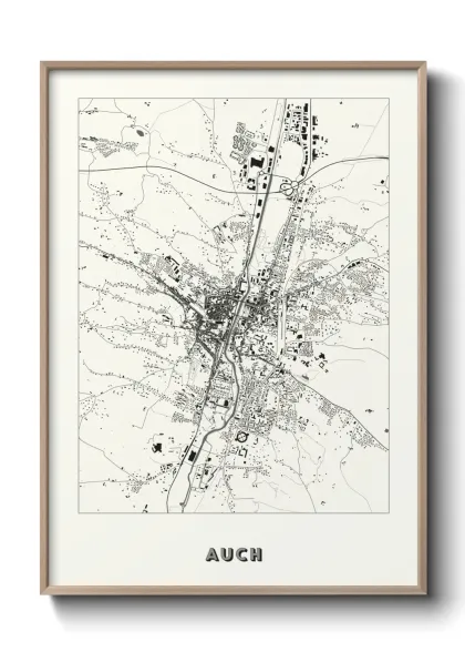 Une affiche de carte sur Auch