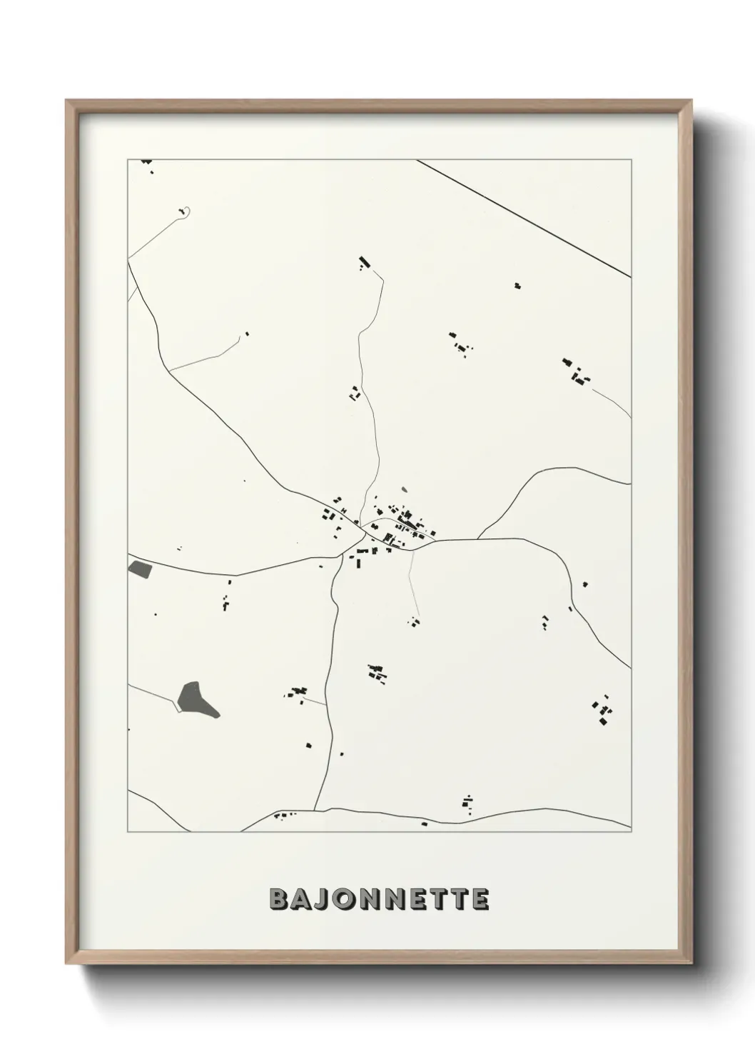 Un poster carte Bajonnette