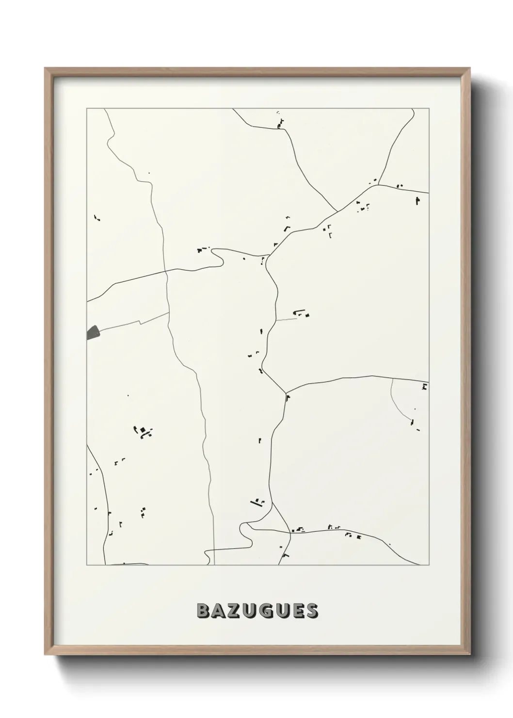 Un poster carte Bazugues