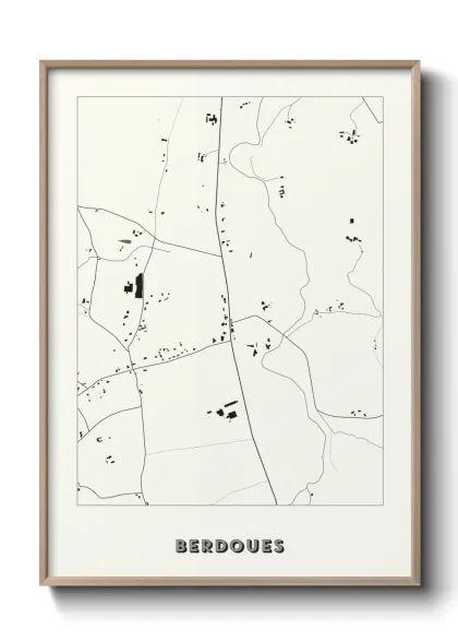Une affiche de carte sur Berdoues