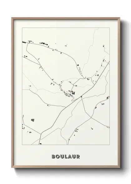 Une affiche de carte sur Boulaur