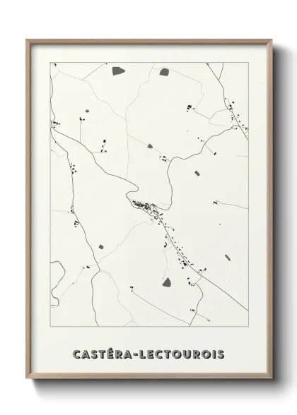 Une affiche de carte sur Castéra-Lectourois