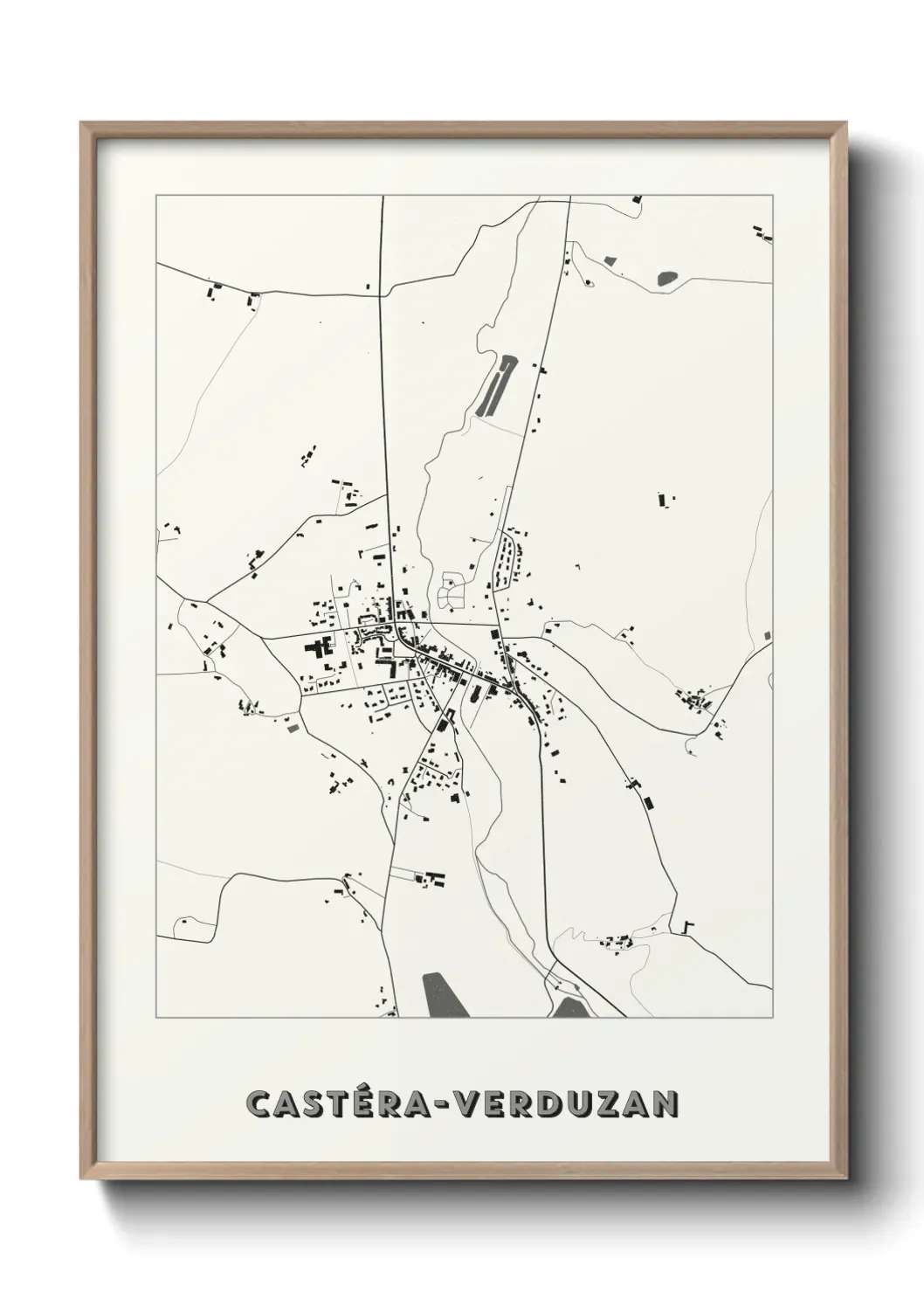 Un poster carte Castéra-Verduzan
