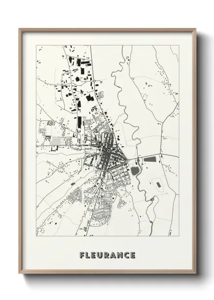 Une affiche de carte sur Fleurance